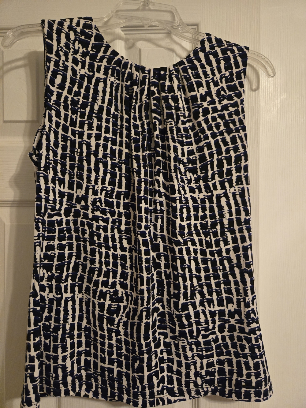 Calvin Klein Black, Navy and White Patterned Sleeveless Camisole